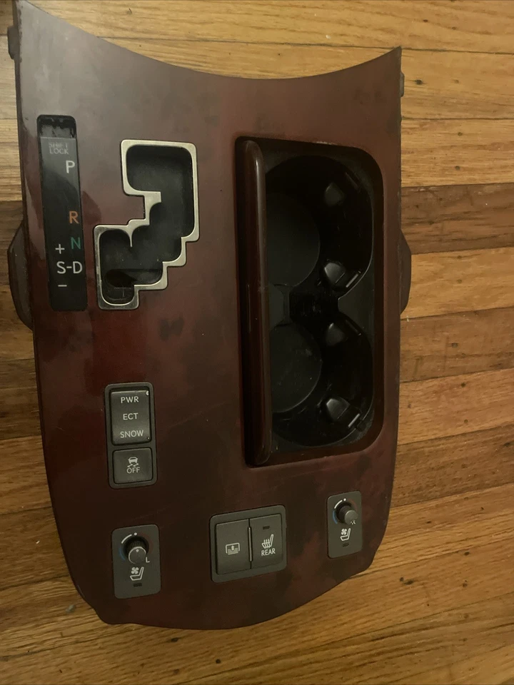 LEXUS LS460 2007-2009 bisel de palanca de cambios madera grano moldura portavasos OEM Foto 4 de 4