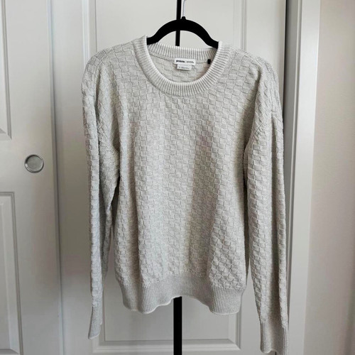 PrAna cream textured knit sweater size L #prana #knitsweater