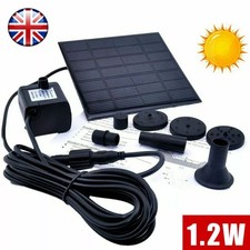 Garden Solar Water Pond Pump Powered Panel Kit Outdoor Pool Fountain Submersible