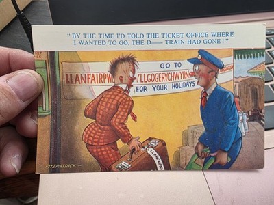 BAMFORTH COMIC PC. BY THE TIME I TOLD TICKET OFFICE WHERE GOING, TRAIN HAD GONE
