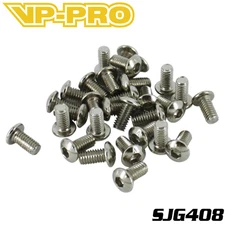 VP-PRO SIG408 Round Headed Screws 4x8mm BLACK STEEL (30) RC Car Truck Race Part