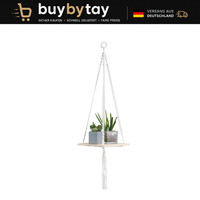 Makramee Regal Blumenampel HäNgender Pflanzer-Korb Halter 41,3 Zoll Dekoration