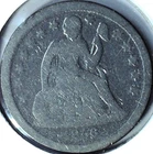 1856 LIBERTY SEATED DIME - 90% SILVER - 17.9 mm - DLS 088