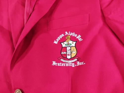 Kappa Alpha PSI Fraternity 38R Mens Sports Coat Red Polyester Wool - Picture 3 of 17