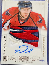 2013-14 National Treasures Tom Wilson /99 Rookie Patch Autograph RC 74/99