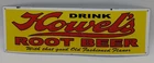 Vtg Howel's Root Beer Porcelain Original Vintage Metal Soda Advertising Sign