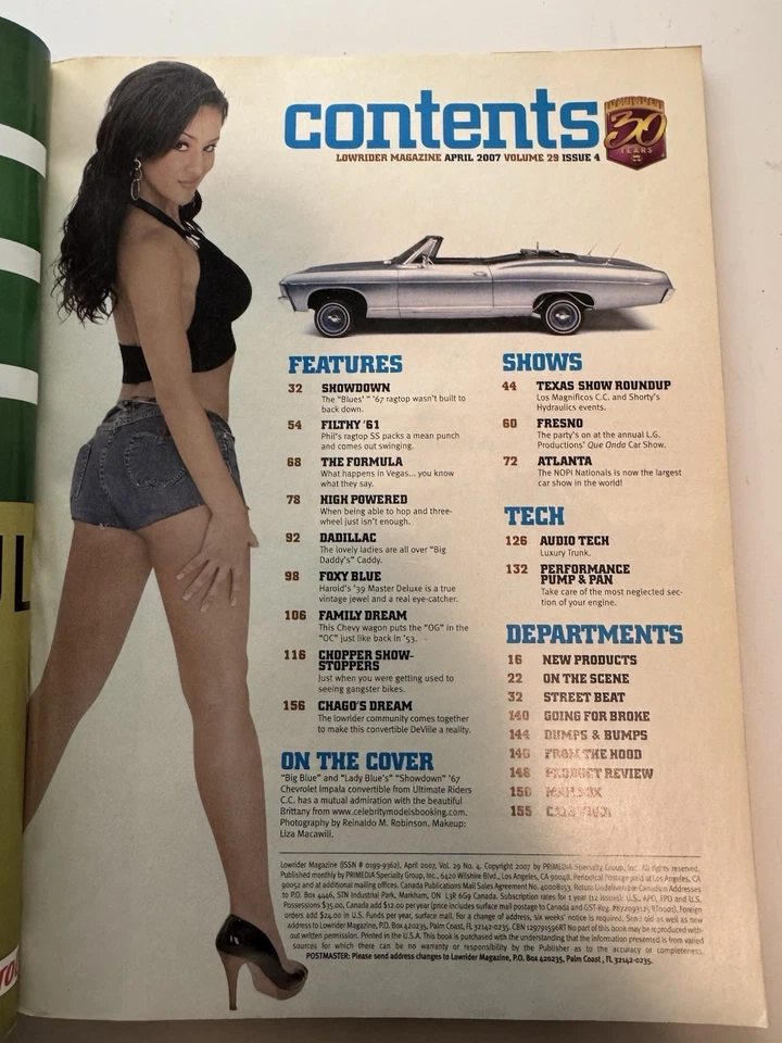 Lowrider Magazine 6 Issues-2007-Feb March, April, June : 2016- Oct. Like New Foto 3 de 4