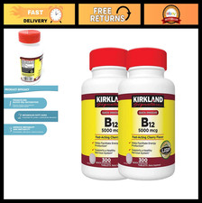 High-Potency B-12 5000 mcg - 300 Tablets 2 Pack  Energy  Immune Support
