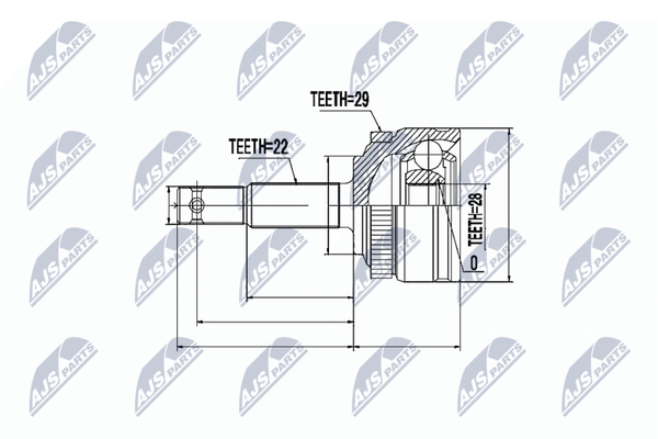 NTY Gelenksatz, Antriebswelle NPZ-PL-007 FüR Opel-image
