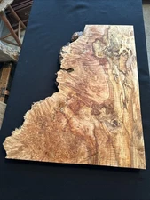 Maple Burl, Live Edge, 24” Long, 11” To 19” Wide, 1 5/8” Thick, Dry