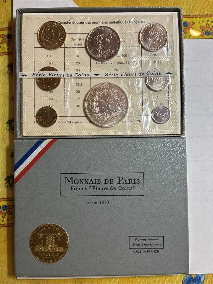 Coffret FDC 1970 Contenant les 8 Pièces de 1970 10 Francs Hercule à 1 Centime - Photo 1/1