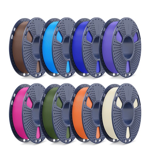 SUNLU 8 Color PLA+ Filament Set Multicolor, 0.25kg/Spool Total 2KG Filament PLA+