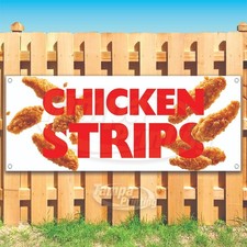 CHICKEN STRIPS Advertising Food Snack Vinyl Banner Flag Sign USA SB11162