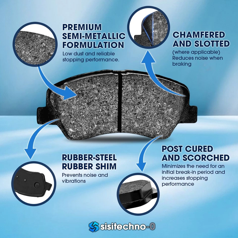 Pastillas de freno delanteras zapatas de freno traseras para Dodge B1500 1998 3,9 L Foto 4 de 4