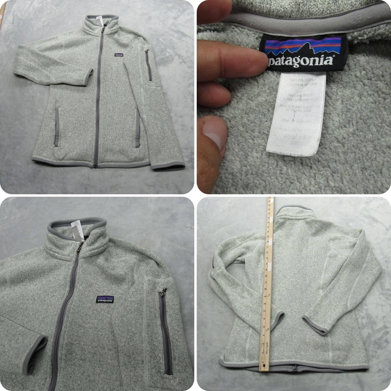 Patagonia Jacket Womens XS Pockets Gray Better Sweater Fleece Full Zip Outdoor