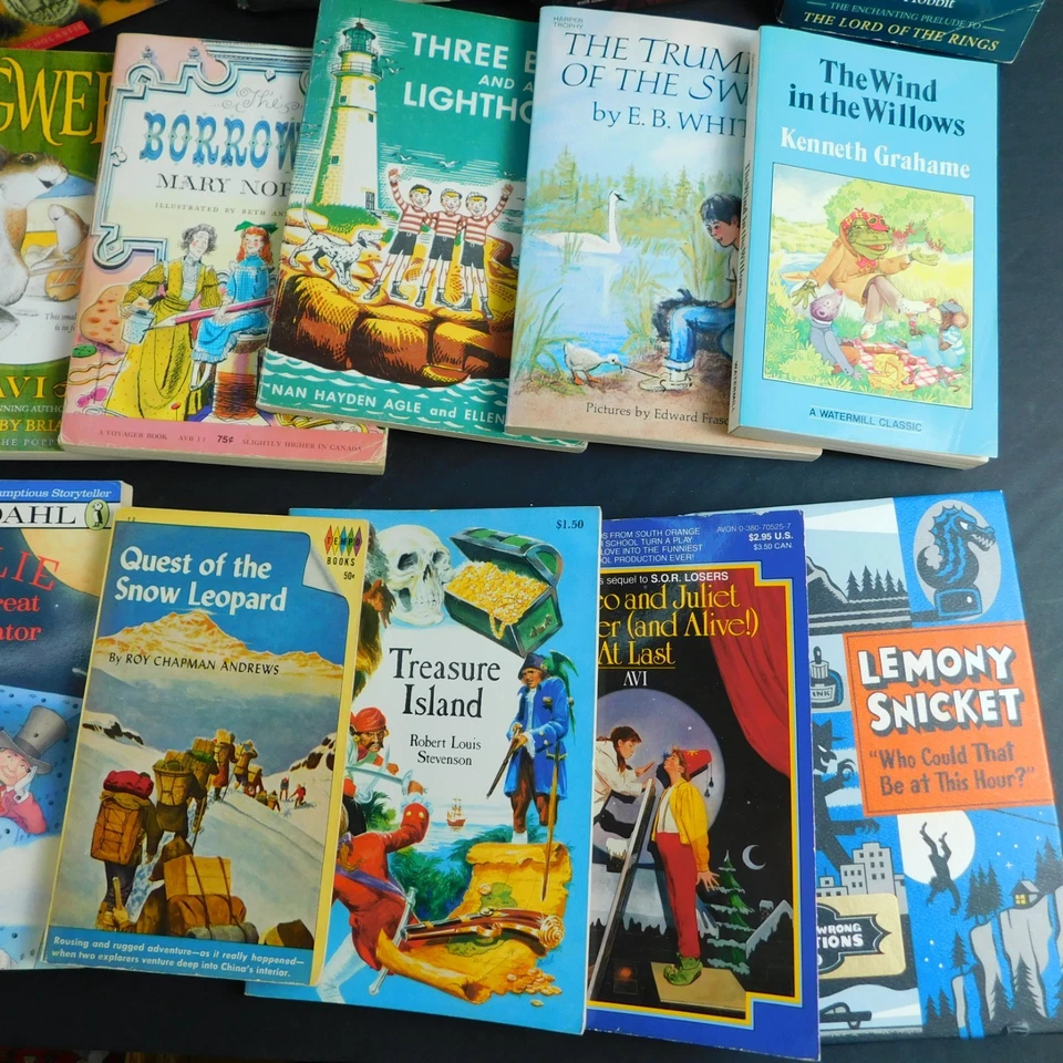 Childrens Kids Chapter Books, Lot of 20 New and Used, Tolkien Lemony Snicket GUC - Image 2 of 4