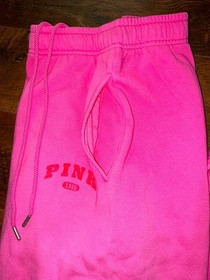 Victoria's Secret Pink Ombre Dip Dye Campus Pants Pink Lollipop L NWT 🌺