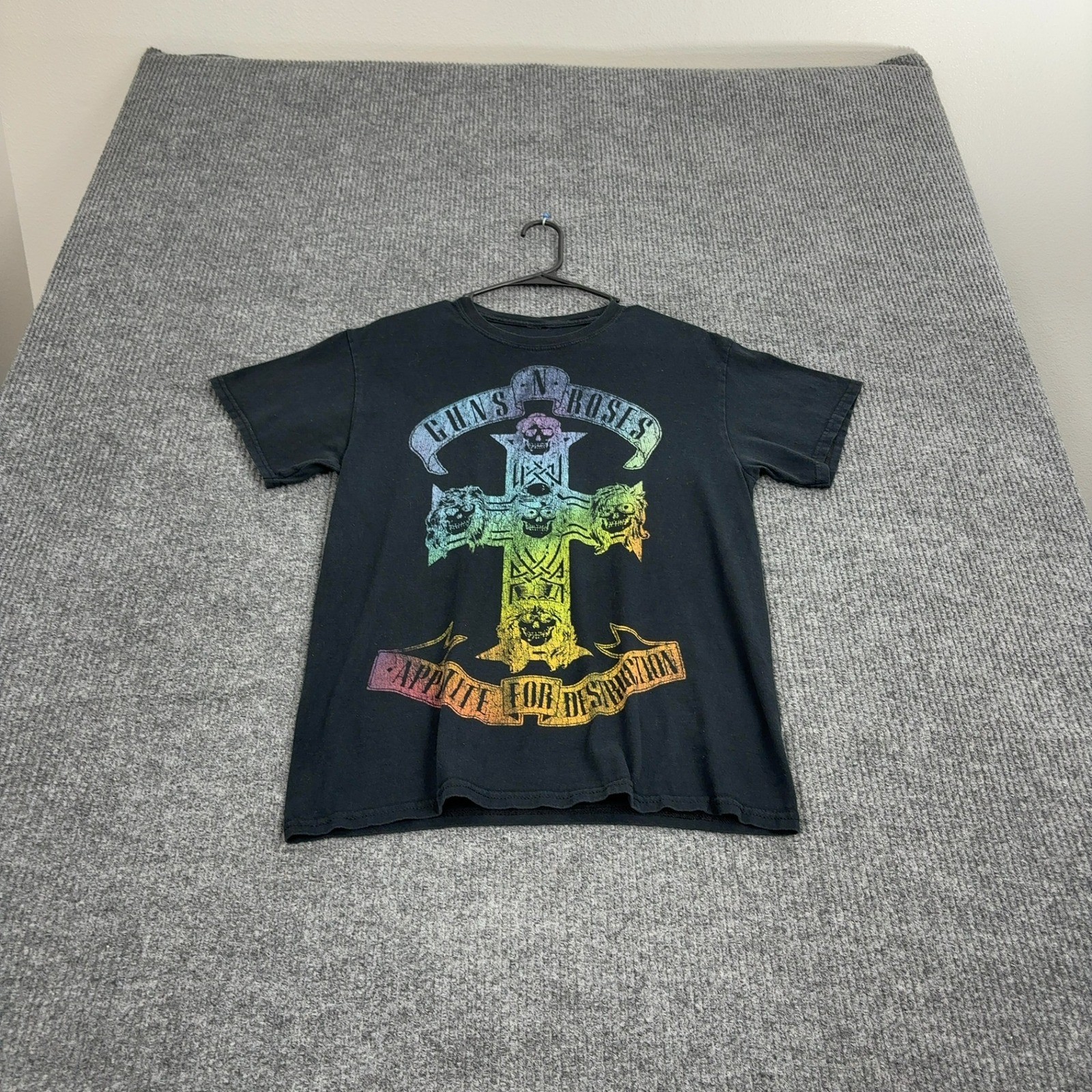 Guns N Roses T Shirt Mens M Black Cotton Appetite For Destruction Rock Style