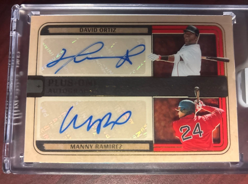 2025 Three and Two Дэвид Ортис Мэнни Рамирес двойной с автографом /49 Boston - Изображение 2 из 2