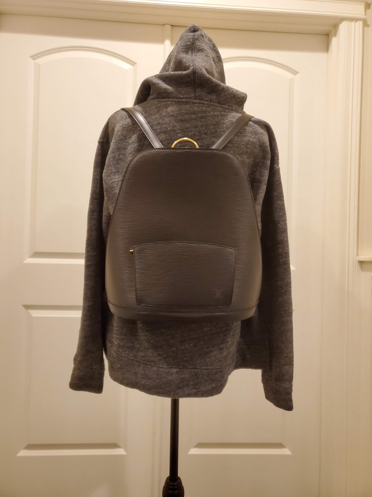 Rare Authentic  Genuine Louis Vuitton Black/Noir Epi Leather Gobelins Backpack