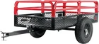 Dump Trailer Tow Behind Dump Cart 1500 lbs 15 Cu. Ft. Steel Construction Red US