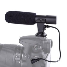 3.5mm Jack DV Stereo Micphone Mic For Nikon D7000 D300s D5100 D5300 D3300 D3200