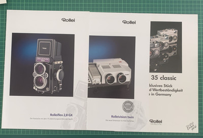 Rollei 35 Classic Exlusives Stück Präzisio; Rolleivision twin; Rolleiflex 2,8 GX