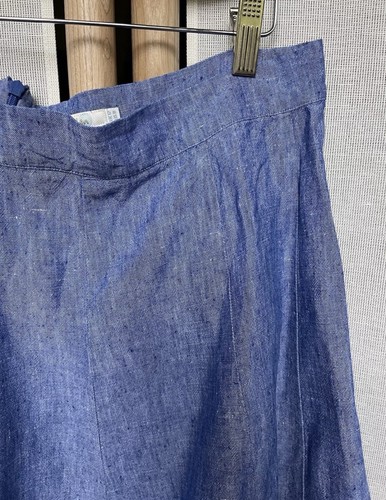 Boden blue linen a line skirt UK 12 - Picture 5 of 12