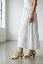 Pleaser Funtasma Dame Boots Womens 9.5? Gold Lace Victorian Gilded Age Cosplay