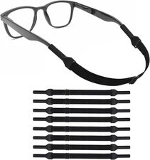 8 Pack Adjustable Glasses Strap, Glasses Strap Sports for Men's,Women's&Kids',Bl