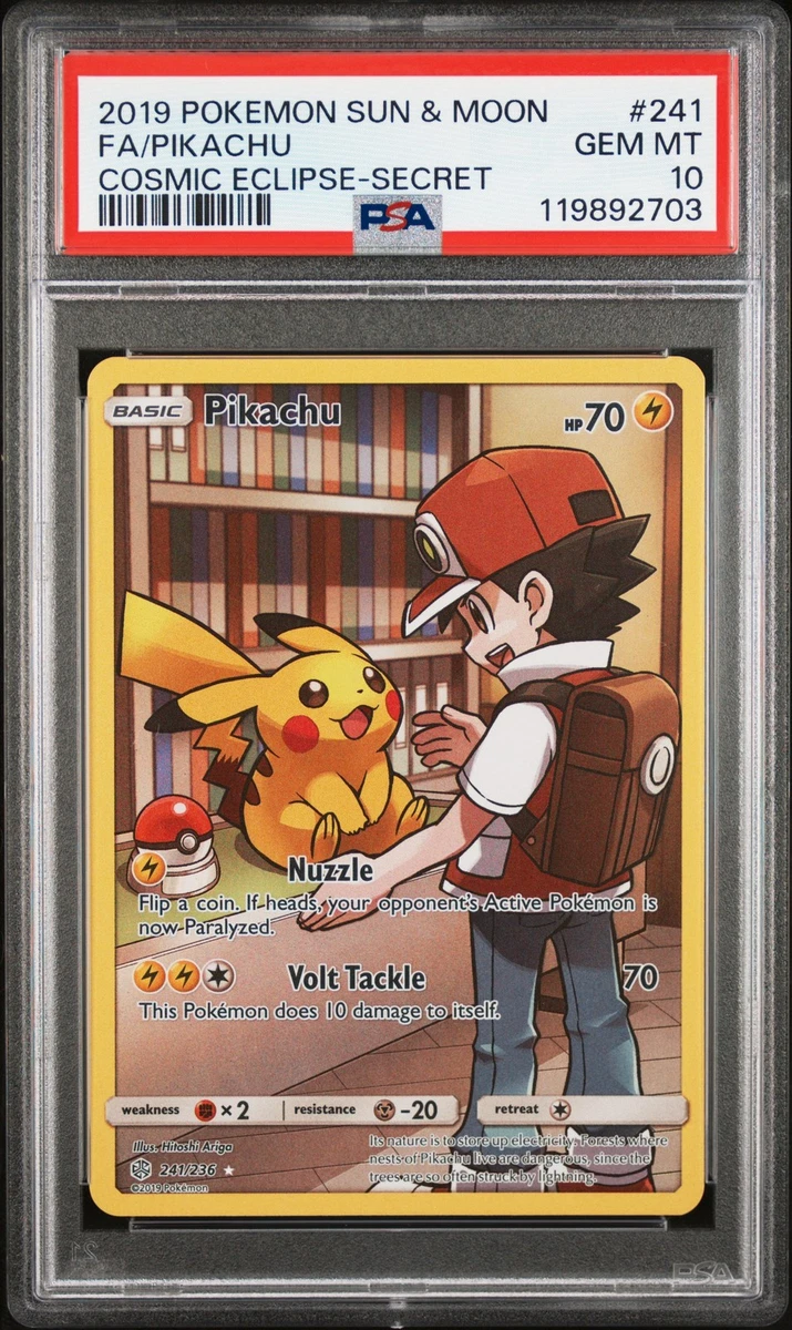 Pikachu Pokémon TCG Sun & Moon Grade 10 Individual Trading Card