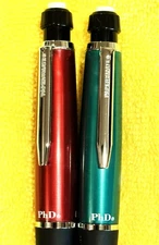 Paper Mate PhD Pencils .5mm Rare Forrest Green, Cherry Red -Xmas gift!