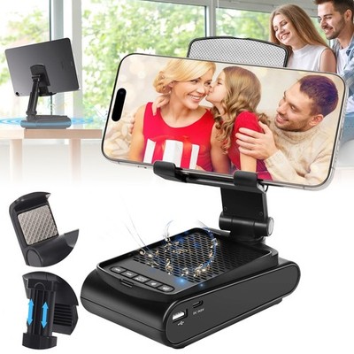 Handy Halterung mit Bluetooth Lautsprecher 5.1 Stereo Sound Tablet Ständer 360°