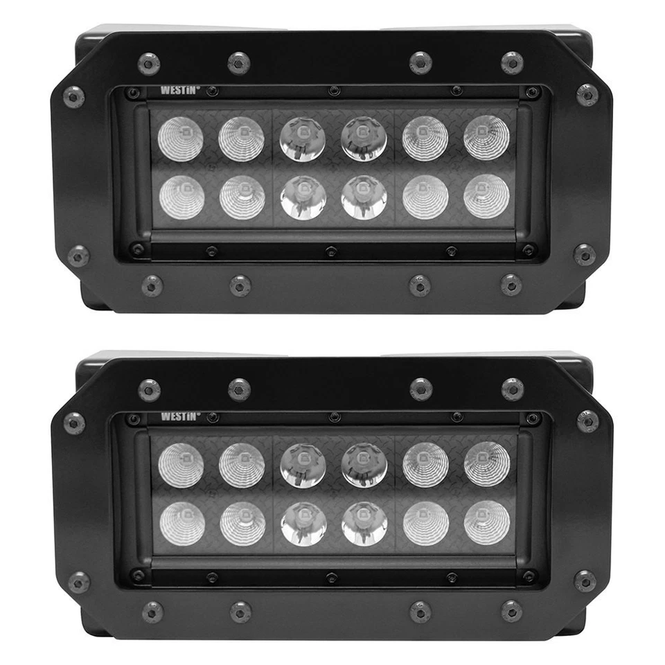 Grille Guard Mounted HDX B-Force 6" 2x36W Dual Row Combo Beam LED Light Bars Foto 3 de 4