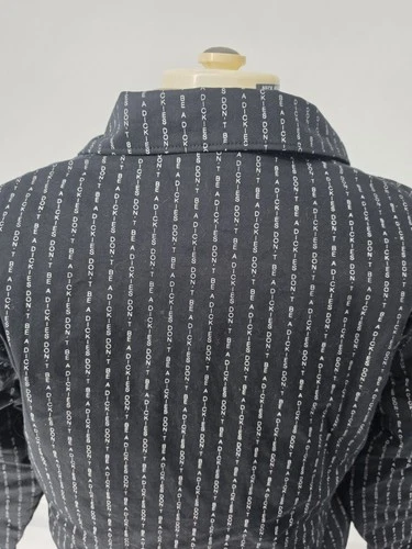 END X Dickies Men's Insulated Lined Black Pinstriped Eisenhower Jacket M Collab image 6