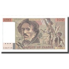 [#805685] France, 100 Francs, Delacroix, 1991, 1991, UNC, Fayette:69bis.4b, KM:1