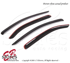 Black Tinted Out-Channel Vent Visor Deflector 4pc For 2011-2015 Chevrolet Cruze