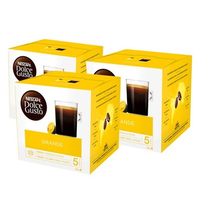 NESCAFÉ Dolce Gusto Grande Kaffee 48 Kapseln Arabica Bohnen feine Crema 3er Pack