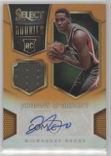 2014 Panini Select Rookie Jersey Orange Prizm 60/60 Johnny O'Bryant #30 Auto 0b1