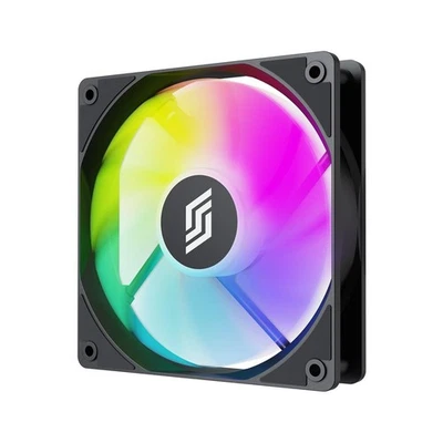 Silentware RF120D Black PWM A-RGB Gehäuselüfter 120mm, Daisy-Chain, 6 RGB-LEDs