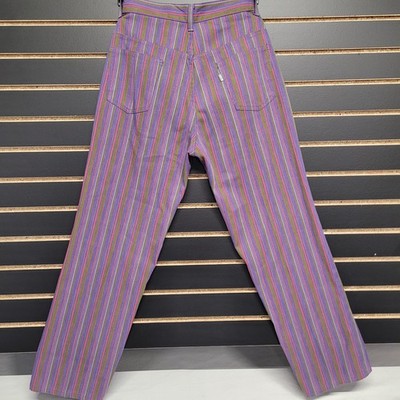 Vintage Levis For Gals Sta-Prest Pants Striped 70s Snap Button