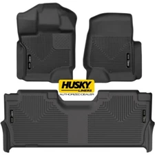 HUSKY X-Act Contour Floor Mats for 17-25 Ford F250 F350 Crew Cab w/Storage Box