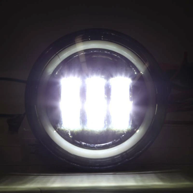 Lámpara antiniebla LED de 4,5" para motocicleta Harley Davidson Heritage Softail Foto 3 de 4