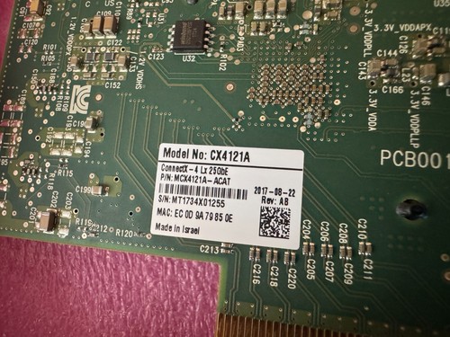 Genuine Mellanox ConnectX-4 Lx 25GbE SFP28 CX121A MCX4121A-ACAT - Afbeelding 2 van 2
