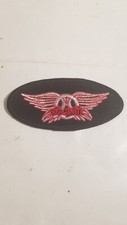 Vintage Aerosmith Black Oval Iron On Patch Qty 1