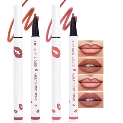 Kaely 2Pcs Mocha Beige Matte Lip Tint Stain Marker Pen,Liquid Lipstick & Lip