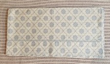 Martha Stewart Collection Flat Sheet King Blue Gray Diamonds Modern Geometric.