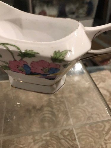 Vintage Plant Tuscan China Pink Flowers Art Deco English Creamer - Picture 4 of 12