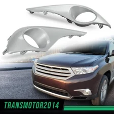 Fit For 11-13 Toyota Highlander Front Bumper Fog Light Lamp Cover Bezel Trim New