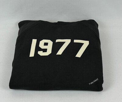 Fear of God Essentials Hoodie 1977 BLACK IRON NWT - LARGE